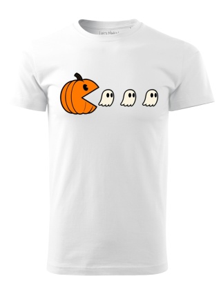 Koszulka Pumpkin Pac-Man – śmieszna koszulka Halloween z dynią