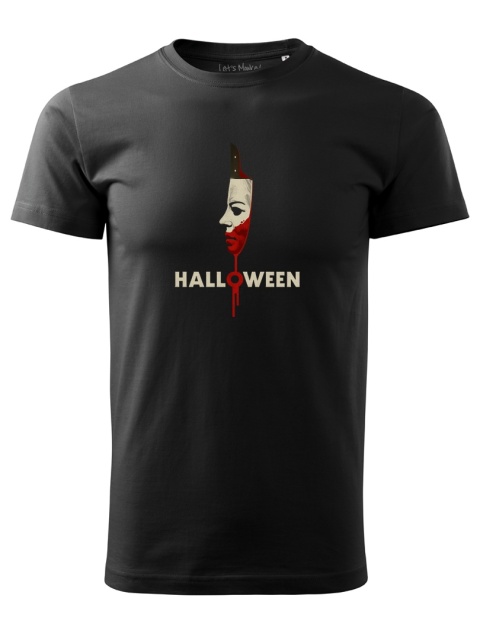 Koszulka Halloween Knife – czarna koszulka z minimalistycznym nadrukiem