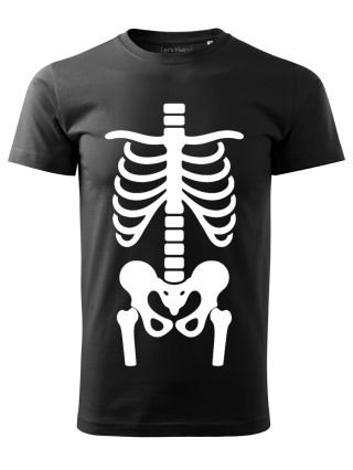 Koszulka Skeleton – czarna koszulka Halloween z nadrukiem szkieletu