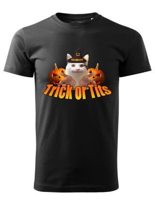 Koszulka TRICK OR TITS - śmieszna koszulka na Halloween