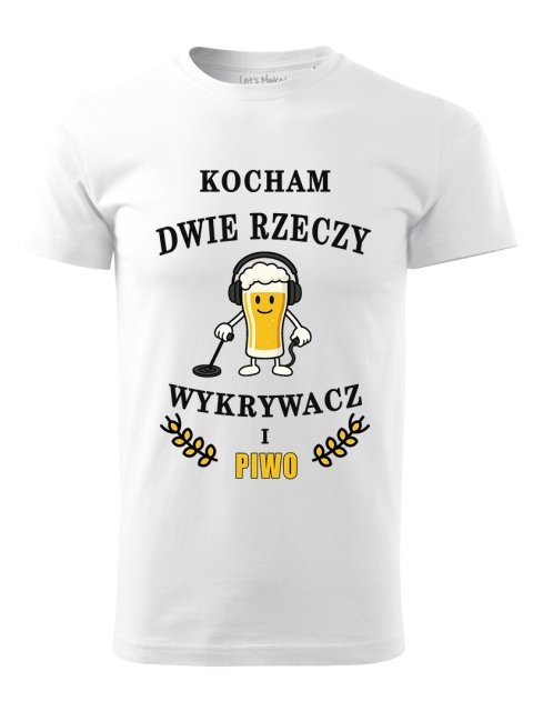 Koszulka Kocham dwie rzeczy: wykrywacz i piwo