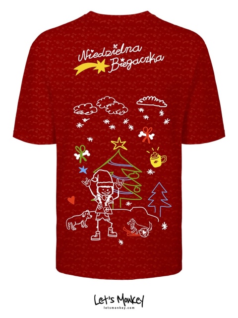 Świąteczna Akcja! Koszulka czerwona NIEDZIELNA BIEGACZKA - Tyszka