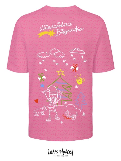 Świąteczna Akcja! Koszulka różowa NIEDZIELNA BIEGACZKA - Tyszka