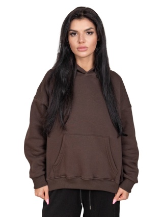 Bluza z kapturem DOCH JO! - OVERSIZE - CHOCOLATE FOUNDE