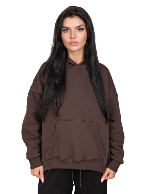 Bluza z kapturem DOCH JO! - OVERSIZE - CHOCOLATE FOUNDE
