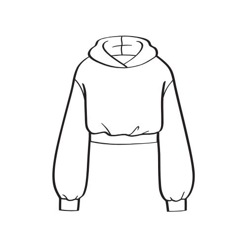 Cropped Puffy Hoodie